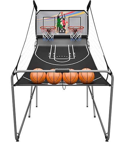 Foldable Double Shot Basketball Arcade Game LED Electronic Scoring Sale