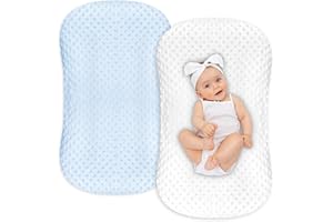 Hooyax Baby Lounger Cover 2 Pack Premium Newborn Lounger Covers, Organic Removable Infant Slipcovers for Baby Nest Lounger, U