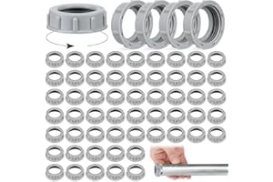Pushglossy 50 Pcs Plastic Insulating Bushing Threaded Electrical Bushings for Emt, Rigid or Imc Conduit Fitting (1 Inch)