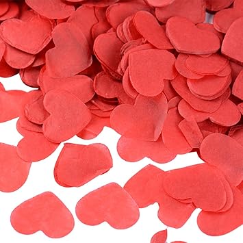 Buondac 12000pcs 100g 2 5cm Confettis Coeur Papier Mariage