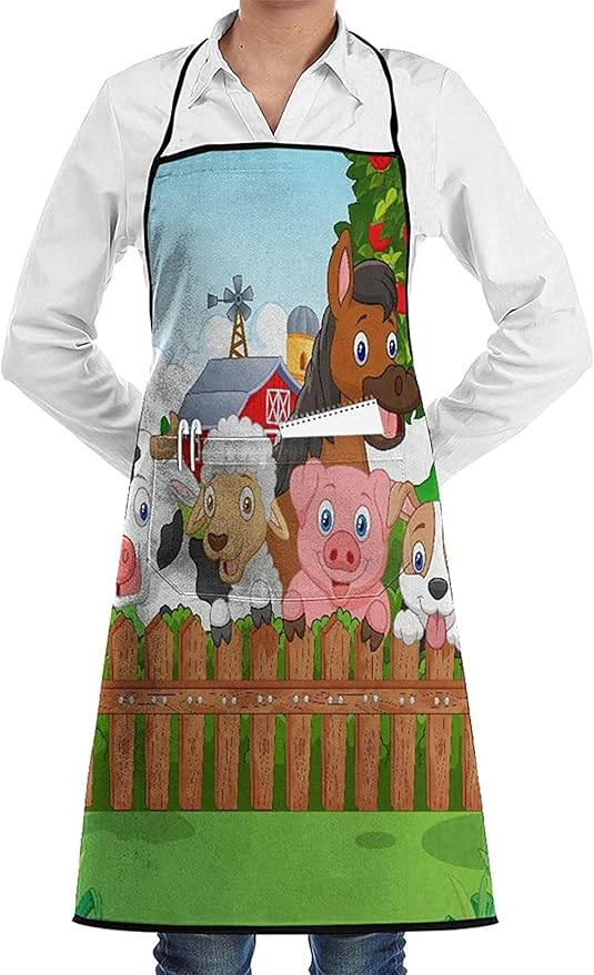Amazon ファッショナブルで耐久性 ポケット漫画キャラクターブルテリア犬のポーズホームキッチンクッキングベーキングガーデニングエプロン女性男性 カラー11 エプロン オンライン通販