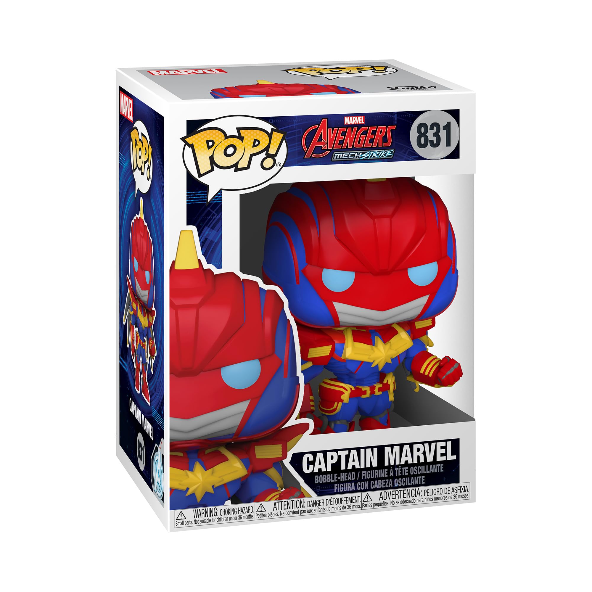 Funko POP! Mech-Cap. Captain Marvel Comics Vinyl - Collectable Vinyl Figure - Gift Idea - Official Merchandise - Toys for Kids & Adults - Comic Books Fans - Model Figure for Collectors and Display