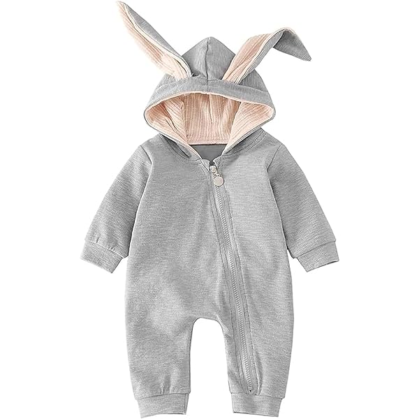 Baby's First Easter Outfit - Bunny Romper With Pants And Hat Set For Boys & Girls