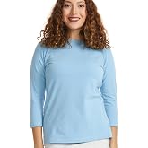 ESTEEZ 3/4 Sleeve Crew Neck Cotton T-Shirt for Women - Relaxed Fit - Base Layering Top