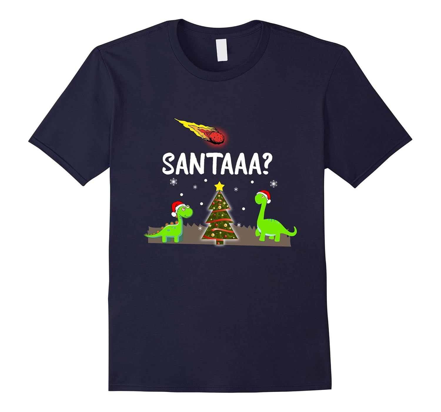 Christmas Dinosaur Funny T Shirt Kids Adults Holidays-Rose