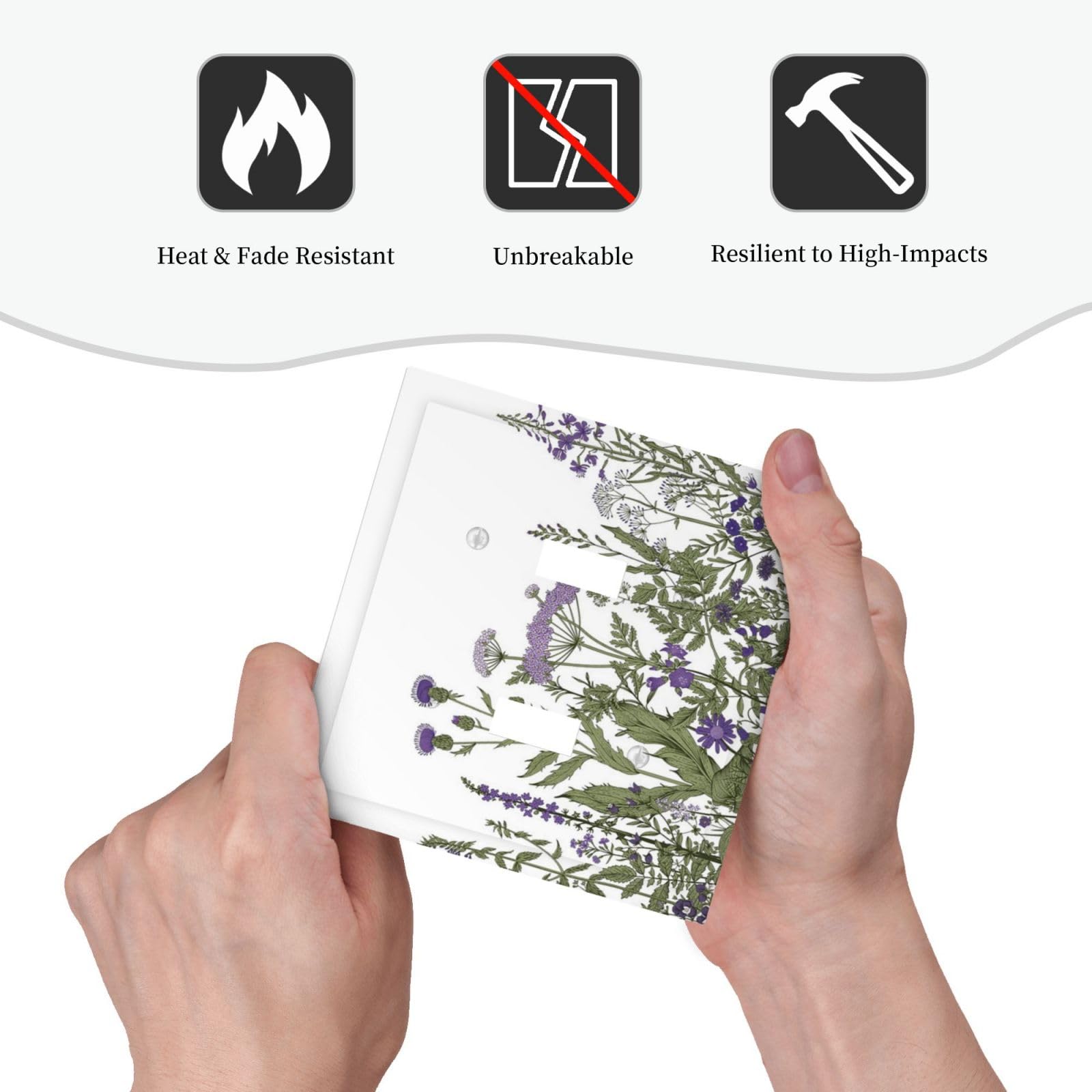 Vintage Botanical Purple Floral Lavender Green