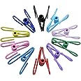 30 Pcs 2 Inch 10 Different Random Colors Chip Clips, PVC Coating High Elasticity Strength Clothes Pins, Food Clips and Bag Clips