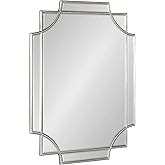 Kate and Laurel Minuette Glam Wall Mirror, 18 x 24, Silver, Boho-Chic Home Decor for Wall