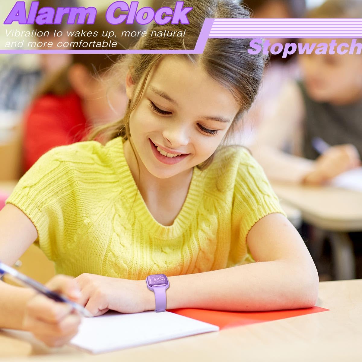 synwoo Kids Step Counter Watch, Digital Pedometer, Fitness Tracker Wristwatch, Waterproof Sport Watch, for Children Boys Girls Teens