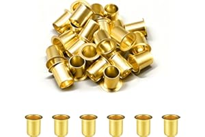 Siptenk 25PCS Brass Compression Tube Inserts for OD 5/8", Insert Tube Support Compression Sleeve Fitting, Sleeve Ferrules for