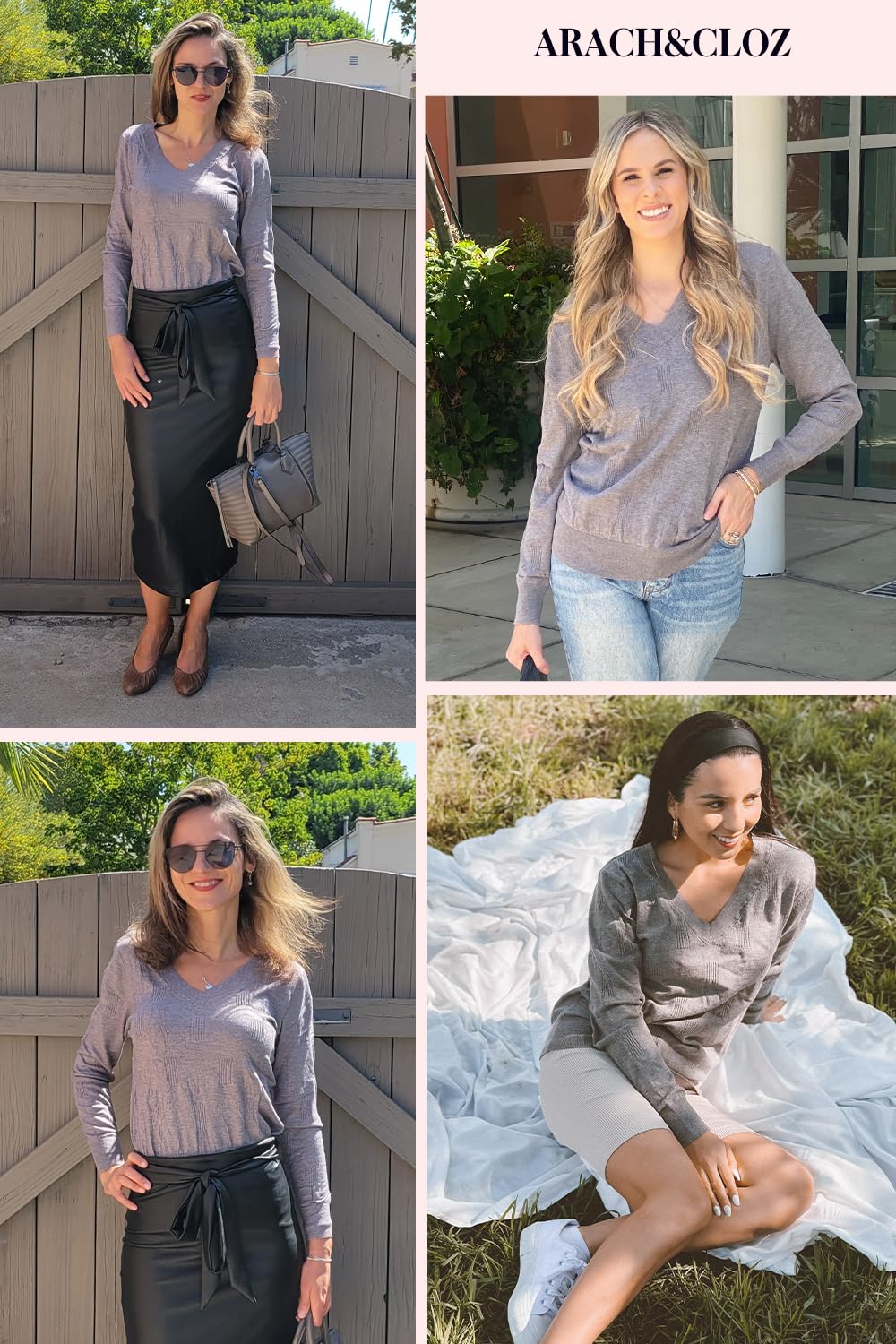 V-Neck Knitted Sweater