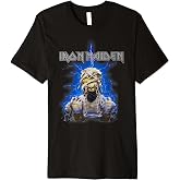 Iron Maiden Powerslave T-Shirt – Official Band Logo With Mummy Art, Men's Black Size L, 100% Cotton