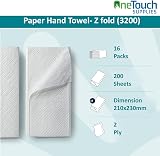 A406 Z Fold Paper Towels White Interfold 2 Ply Embossed 3200 Sheets view 5