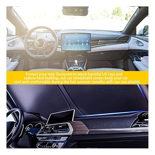 Big Eagle Flying In The Blue Sky Car Front Windshield Sun Shade Auto Window Sun Visor Protector Foldable Shield Cover Block UV Rays Sunshades For Car Truck SUV 55"x30 - Foto 12