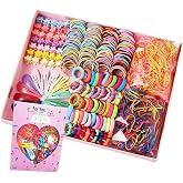 Hair Accessories for Girls, Girls Accessories, Ties Women Elastic Bands Ponytail Holders Rubber Barettes Ropes Girs (780PCS), red, blue, green, pink, black, purple, yellow, orange