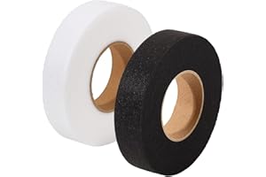 letsinstyle 2 Rolls Iron on Hemming Tape, 1 Inch x 140 Yards No Sewing Double Sided Fabric Tape, Stitch Witchery Bonding Repa