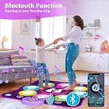 LEAPRCSTORE Light Up Dance Mat Rechargeable 6 Modes 8 Arrows Kids Gift view 3