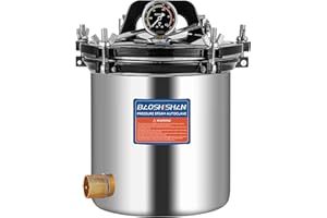 BAOSHISHAN 18L Steam Autoclave 19 QT Stainless Steel Portable Pressure Autoclave 1KW 110V