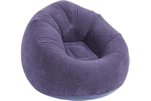 Inflatable Lounge Chair, Portable Folding Blow Up Sofa for Living Room Bedroom Balcony Office Travel (Dark Blue)