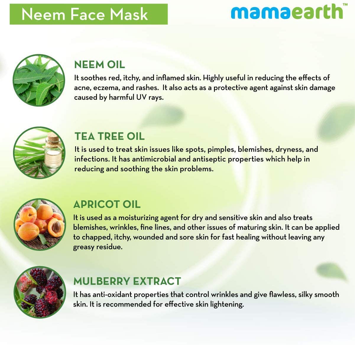 Download Amazon Com Mamaearth Neem Face Pack With Neem Tea Tree For Pimples Zits 100 Ml Beauty PSD Mockup Templates