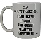 Rogue River Tactical Funny Novelty Coffee Mug- I'M Multitasking Cup, Great Gift Idea for Office Party, Employee, Boss, Coworkers, 11 Oz