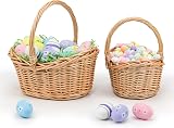 woodluv Storage Baskets Set of 2 Boat Shaped Wicker Natural view 3