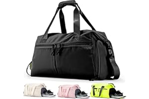 VEAGIA Weekender Duffel Bag with Shoe Compartment And Wet Pocket-Luggage Everyday Overnight Bag for Men and Women Travel-Carry On Gym Bag