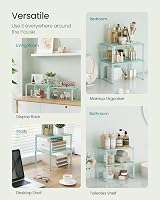 SONGMICS Spice Rack Set 2 Cupboard Shelf Organisers Expandable Kitchen view 6