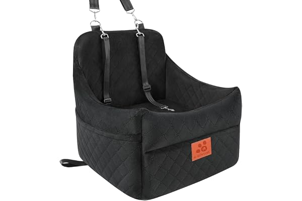 GL GLENSLAVE Dog Car Seat for Small/Medium Dogs, Dog Booster Car Seats with Thick Cushion for Dogs Under 35lbs, Detachable Wa