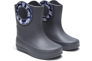 OKABASHI Kid's Kendall Rain Boot | Waterproof Design | Machine Washable | Easy-On Handles | Latex Free | Sustainably Made in the USA