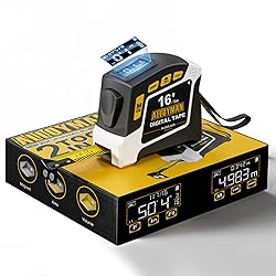 Alloyman 2-in-1 Digital Tape Measure, 16Ft