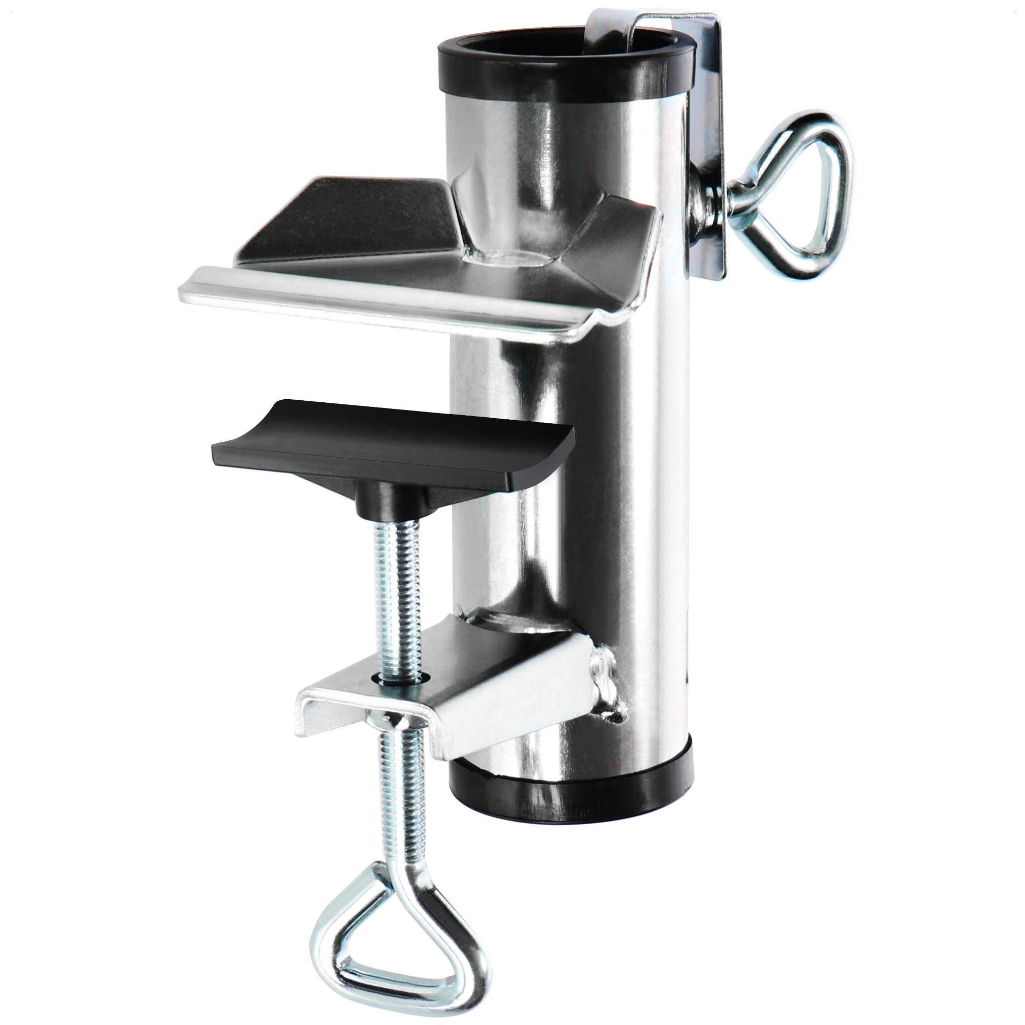 com-four Metal Parasol Holder – Umbrella Stand for Balcony, Patio or Table – Balcony Umbrella Holder XL (Pack of 01 – Diameter 25 – 38 mm)