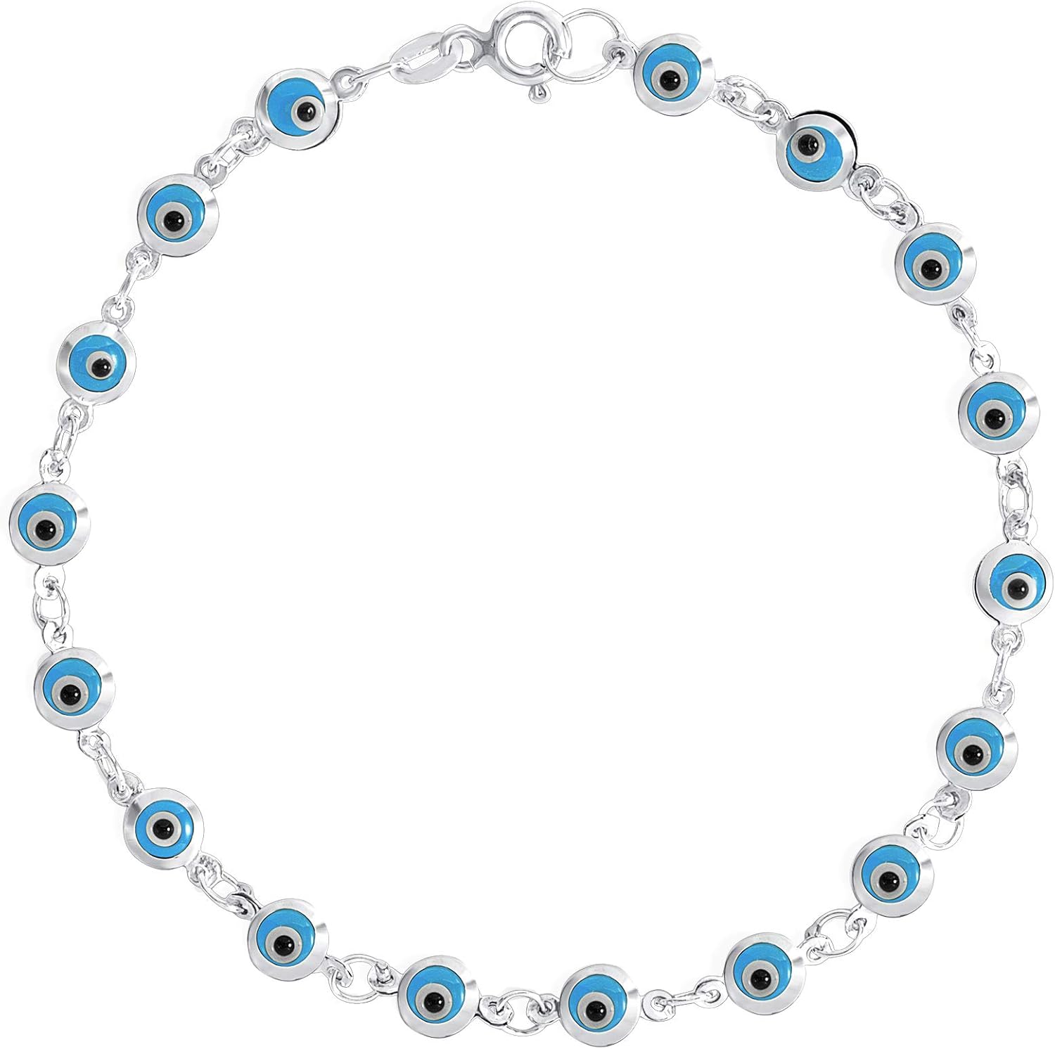 Aqua Blue Small Evil Eye Beads 