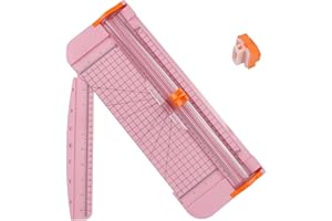 GHERPTE A4 Paper Cutter -12 Inch Paper Trimmer with 2pcs Replacement Blades with Safeguard Side Rulerfor Cut Gift Card,Coupon,Label, Cardstock,Photo