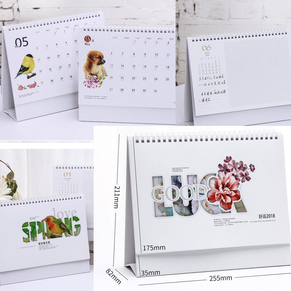 Chiens Mignons Creative Spiral Bound Calendrier Mensuel - 