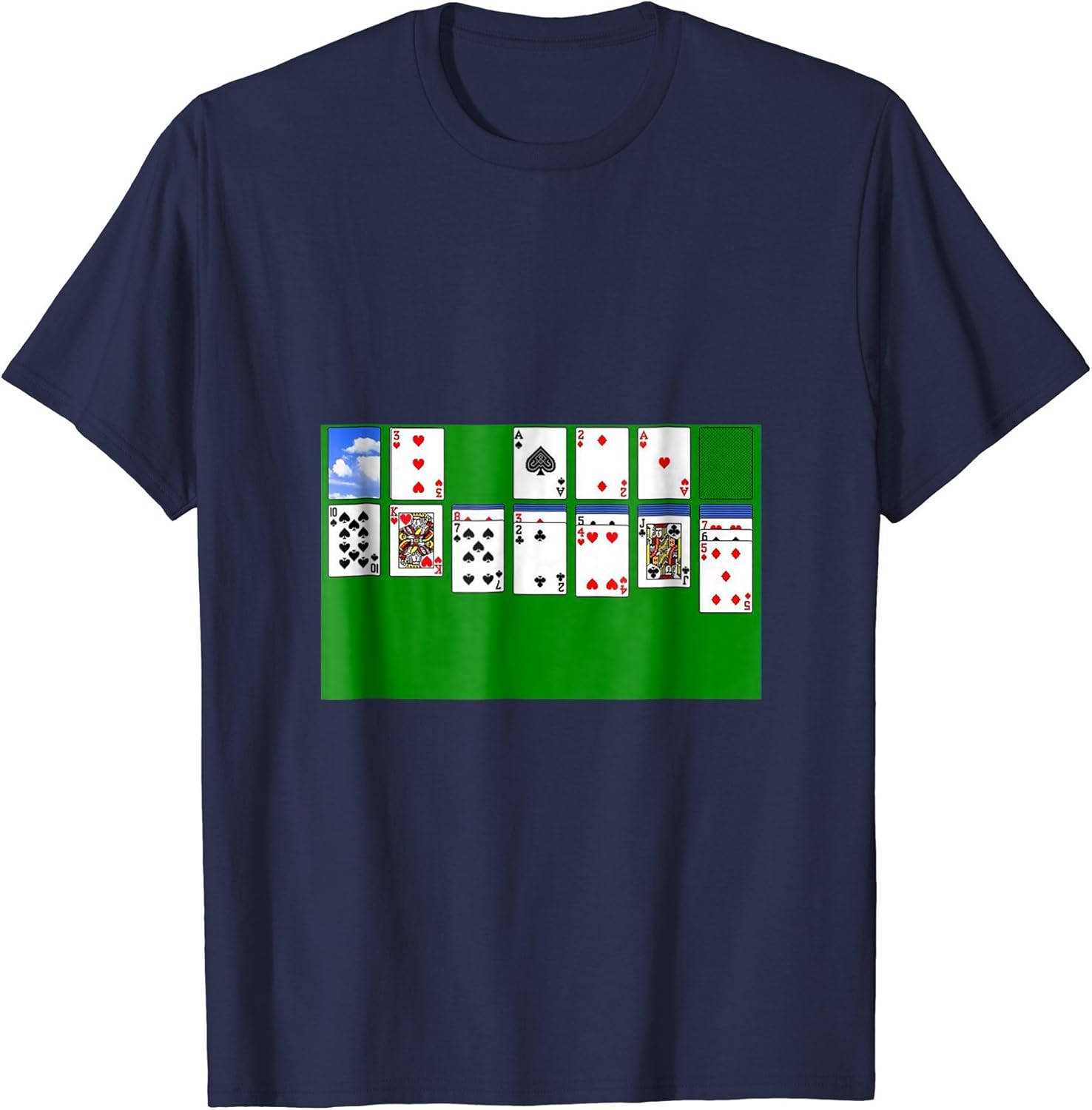 Solitaire TShirt Retro Computer Game Playing Cards Clothing