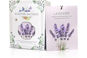 HOMELLAX Lavender Scented Sachet Bags - 12 Pack Closet Freshener Odor Eliminator, Long Lasting Home Fragrance for Drawers, Wardrobes & Cars, House Smell Good Products, Air Freshener for Closet