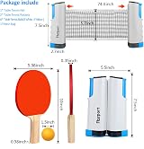 FBSPORT Table Tennis Set with 2 Paddles 6 Balls Net and Bag view 5