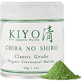 Kiyo Matcha Organic Classic Grade Chiba No Shiro Matcha - Pure Japanese First Harvest Organic Ceremonial Grade Matcha Green Tea Powder from Kagoshima, Japan (40g/1.41oz)