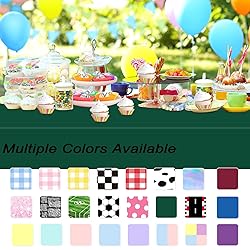 WNINK 4 Pack Dark Green Plastic Tablecloth