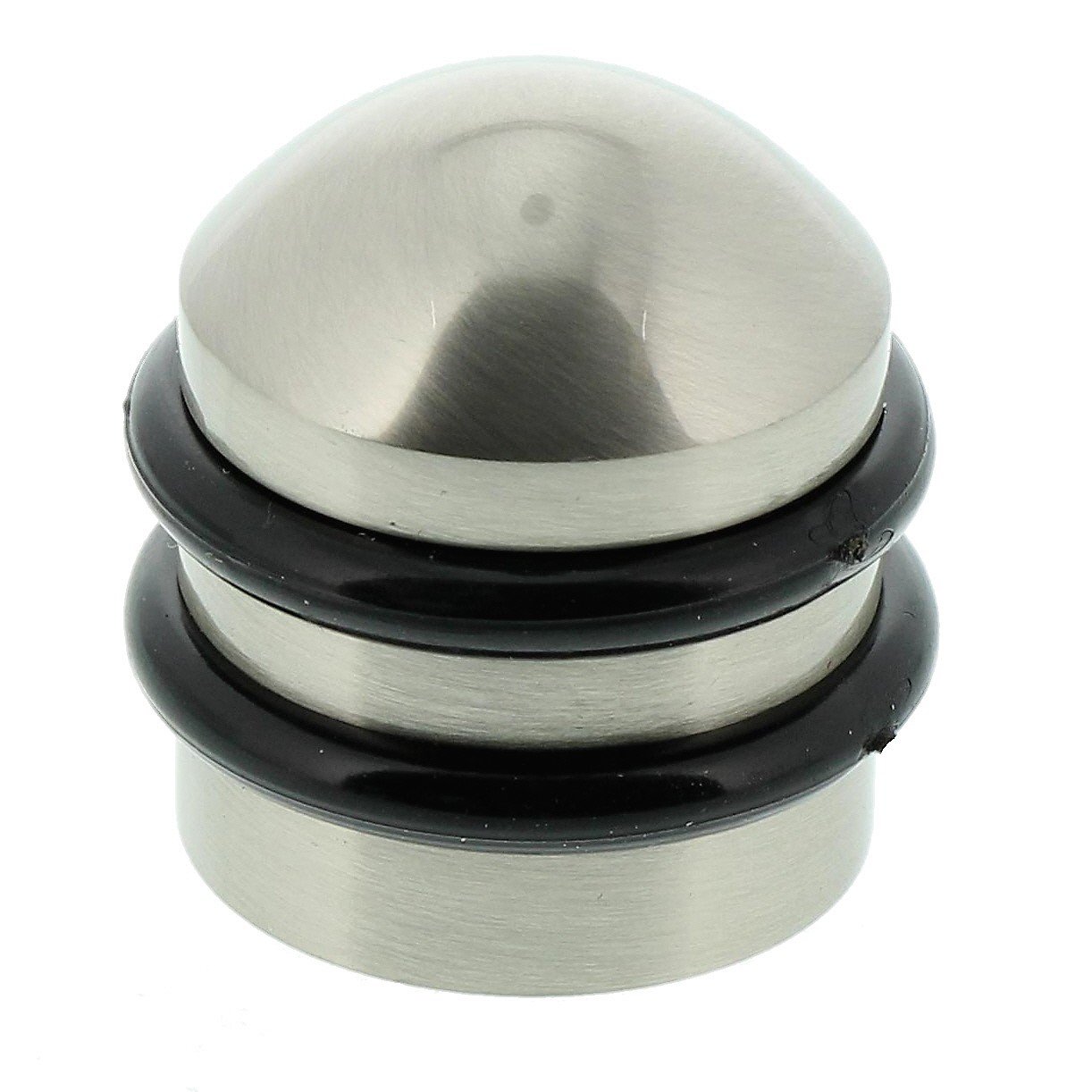 BURG-WÄCHTER Floor Door Stopper, Height: 37 mm, Diameter: 35 mm, Incl. Mounting Material, TSB 2235 Ni SB, Stainless Steel Finish, 15681 0
