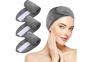 KinHwa Headbands for Washing Face Non-slip Make-up Headwraps Adjustable Hair Bands Fits All Head Sizes Perfect for Sports, Yo