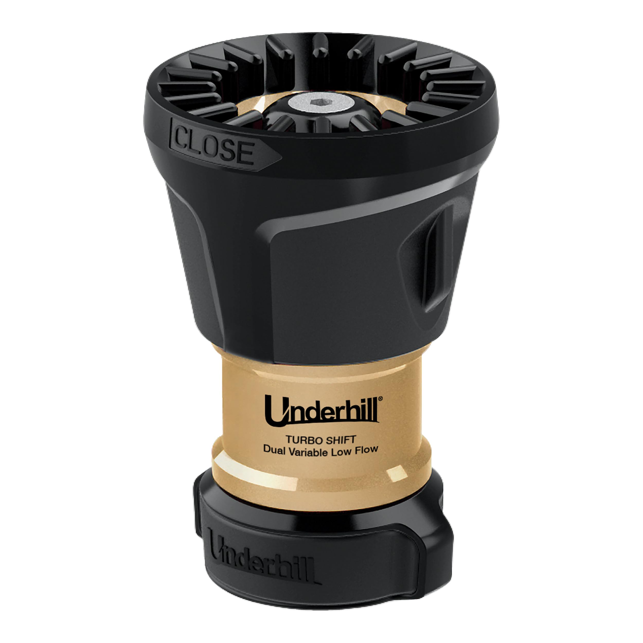 Underhill NG650-DFH-75 Magnum UltraMAX Premium PRO Series-TurboShift 3/4", High, Dual Variable Flow Hose Nozzle, Gold