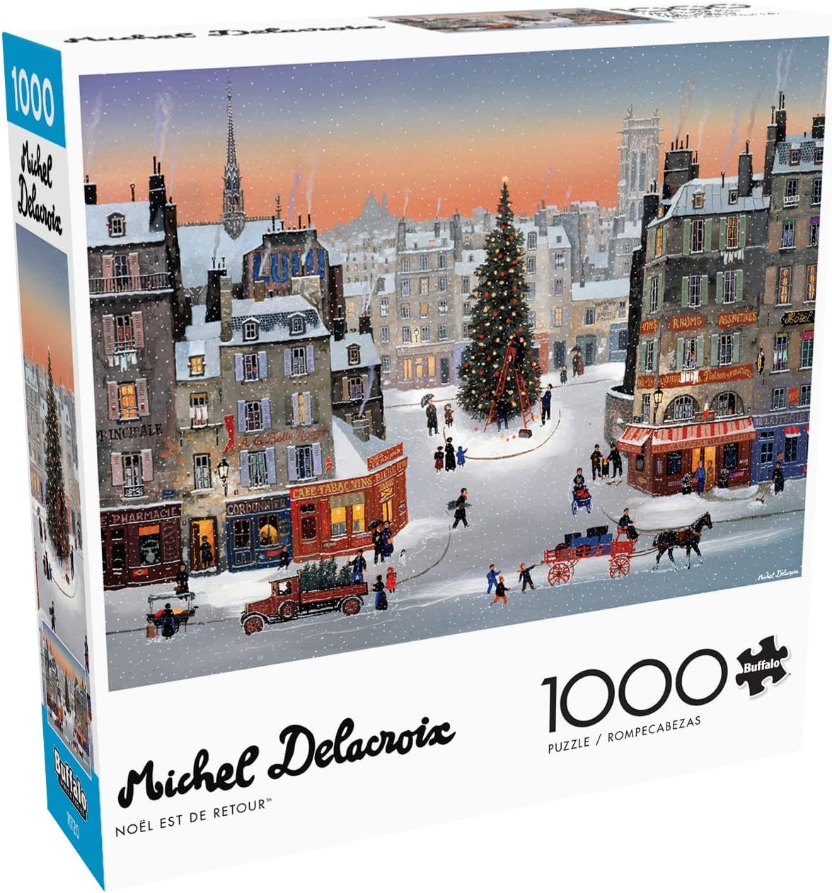Photo 1 of Buffalo Games - Michel Delacroix - Noël est de Retour - 1000 Piece Christmas Jigsaw Puzzle - Colorful Holiday Puzzles for Adults – Precision-Cut Pieces, Festive Artwork, Winter Fun