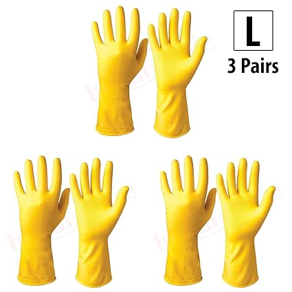 HOKIPO Flocklined Household Multi-Purpose Glove, Large