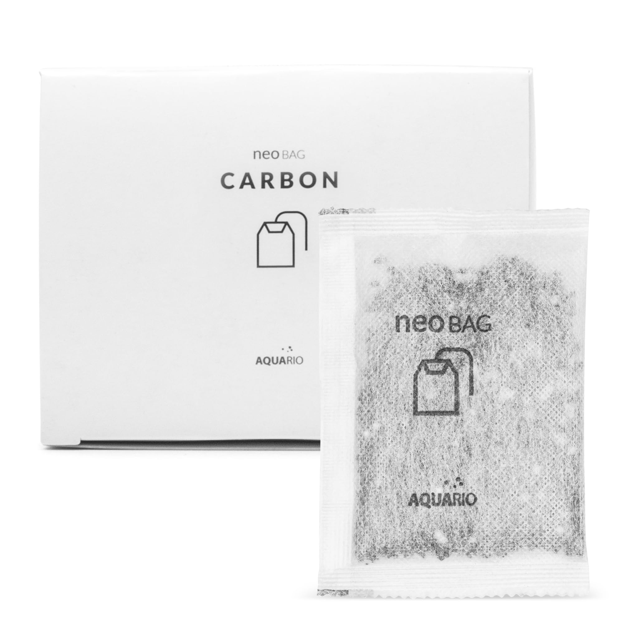 Aquario Neo Carbon - Aquarium Filter Media - Premium Activated Carbon, Improves Water Quality, Stabilizes pH Levels, Perfect for Aquatic Habitats - 8-Count Bags