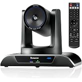 Tenveo 4K AI Auto Tracking PTZ Conference Camera, 3X Optical Zoom, 92&deg; Wide View Angle, USB 3.0 &amp; HDMI Conference Camera for Zoom, Teams, OBS, Live Streaming, Church Worship, Education, Meetings