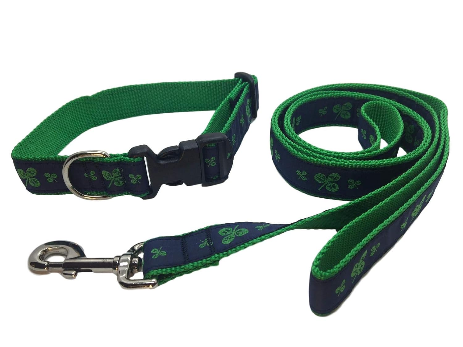 Shamrock dog collar and leash Clearance
