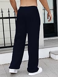 GORGLITTER Men's Baggy Wide Leg Sweatpants Y2K