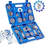 Orion Motor Tech 24pcs Heavy Duty Disc Brake Piston Caliper Compressor Rewind Tool Set and Wind Back Tool Kit for Brake Pad R